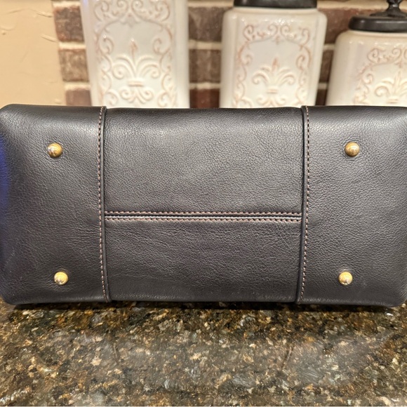 Dooney & Bourke Black Florentine Leather Satchel with Gold Hardware - Picture 9 of 9